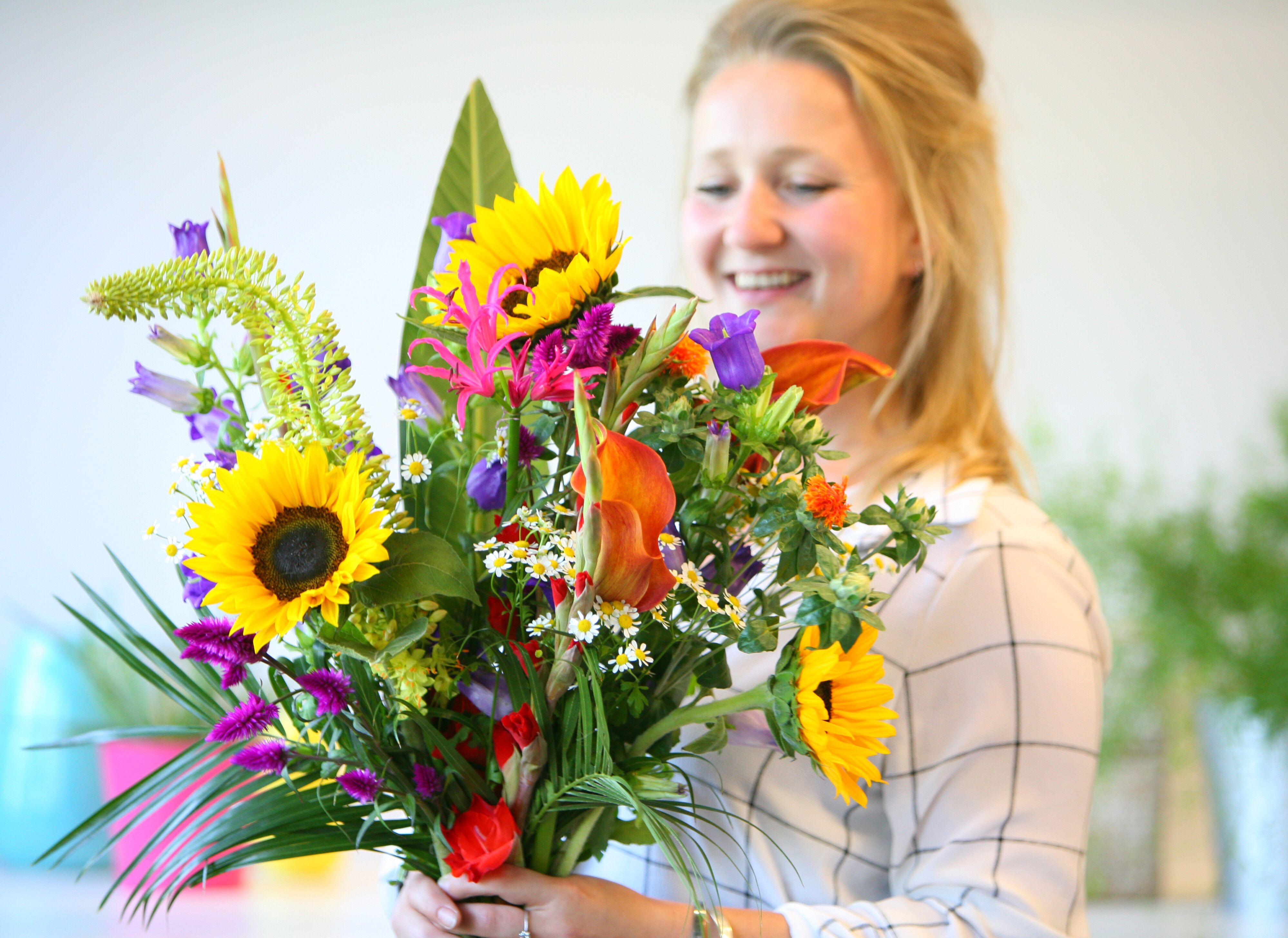 Vrouw met bloemen