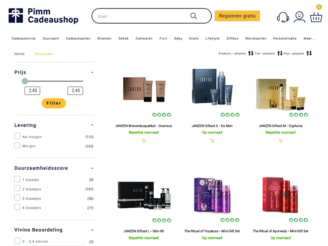 Pimm Cadeaushop-omgeving