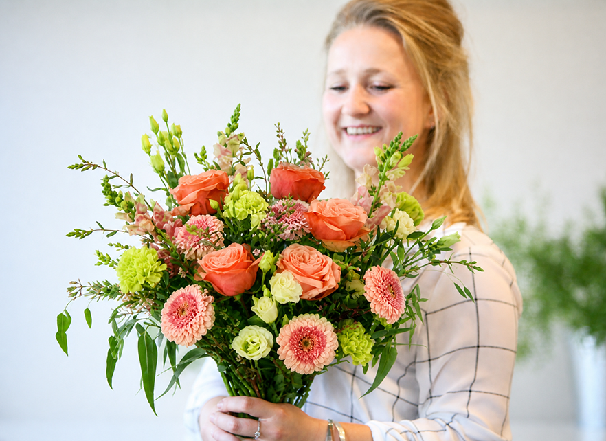 Vrouw met bloemen